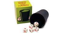 Set Poker con caja cartón ( 1 cubilete + 5 dados 16 mm. )