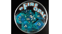 Caja 7 dados Rol Fire Opal "Aqua with Sapphire"