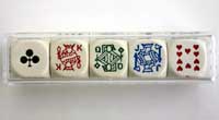 Set of 5 Poker Dice 16 mm. (with plastic box)