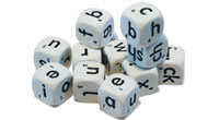 12 Alphabet dice -lower case 