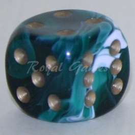 Green marble spot dice