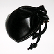 Bolsa con cordones piel color negro 90x105 mm.