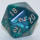Polydice 20 sided Pearl