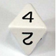 Polydice dice 8 sided 1-4 twice 