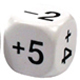 Sum & negative odd/even dice -1, +2, -2, +4, +3, +5