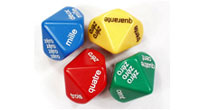 French numbers dice 10 side