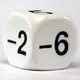 Odd even dice +1, -2, +3, -4, +5, -6