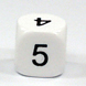 Plastic number dice 0,1,2,3,4,5