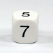 Plastic number dice 2,3,4,5,6,7