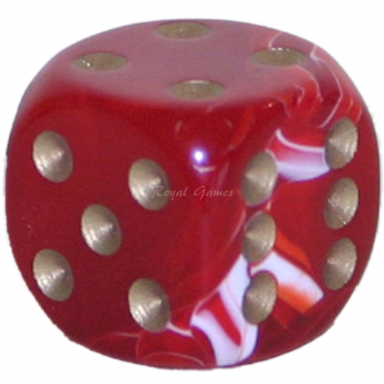 Red marble spot dice